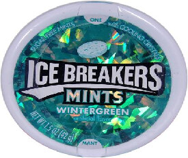 Ice Breakers Mints Wintergreen with Cooling Crystals Sugar Free Mint 42gm