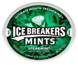 Ice Breakers Mints Spearmint with Cooling Crystals Sugar Free Mint 42gm 