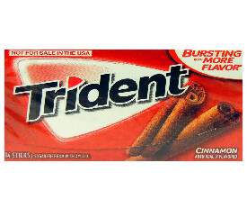 Trident Sugar Free Gum Cinnamon 14 Stick