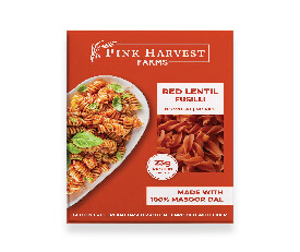 Pink Harvest Farms Red Lentil Fusilli Pasta (No Wheat - No Rice) (Gluten Free) 200gm