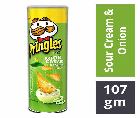 Pringles Potato Chips Sour Cream &amp; Onion Flavour 107gm