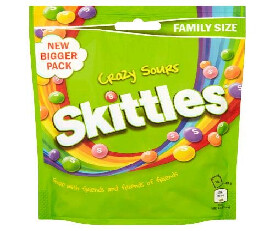 Skittles Fruit Candy (Crazy Sours) - 190gm