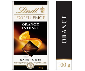 Lindt Intense Orange Dark Chocolate Excellence Bar 100g 