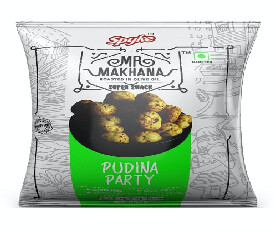 Mr. Makhana Roasted Makhana and Foxnuts Pudina Party Flavour 25gm