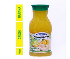Malas Fruit Crush Syrup Banana Flavour 750ml