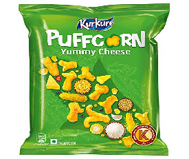 Kurkure Delicious Cheese Puffcorn Salted, 31.2gm (Pack Of 12 Pcs)