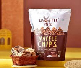 WAFFLE CHIPS - DARK CHOCO DRIZZLE AND SEA SALT 85gm