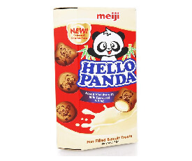 Meiji Hello Panda Cocoa Biscuits With Milk Flavoured Filling 42gm