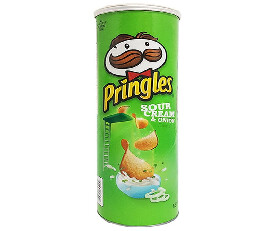 Pringles Cream &amp; Onion Potato Chips 165gm