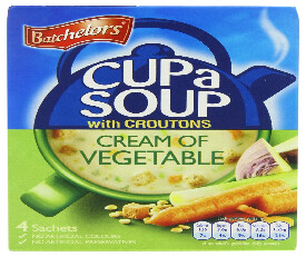 Batchelors Cream Of Vegetable With Croutons Cupa Soup  122g