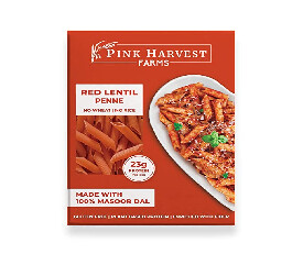 Pink Harvest Farms Red Lentil Penne Pasta (No Wheat - No Rice) (Gluten Free) 200gm