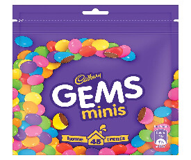 Cadbury Gems Home Treats Pack 126.4gm (Pack Of 40 Treats)
