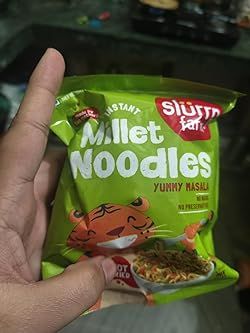 Slurrp Farm No Maida Instant Millet Noodles- Yummy Masala, Not Fried, 57gm