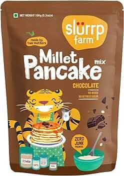 Slurrp Farm Instant No Maida Millet Pancake Mix | Chocolate, 150gm