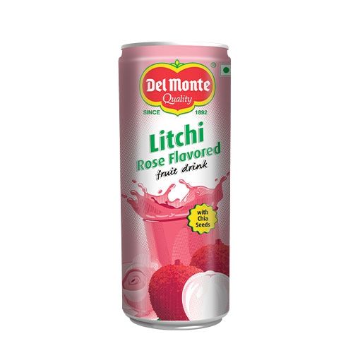 Delmonte litchi Rose flavored fruit drink (CHIA SEED) 240ml 