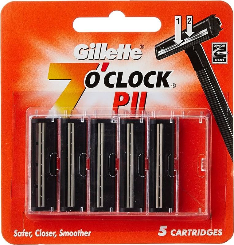 Gillette 7 O Clock Pii Cartridge - 5 Count Cartridges, Men - (240)