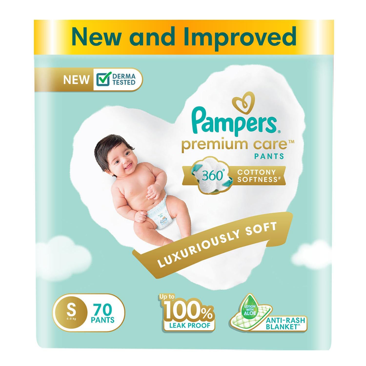 Pampers Premium Care Pants Diapers, Small 70 Count (1399)
