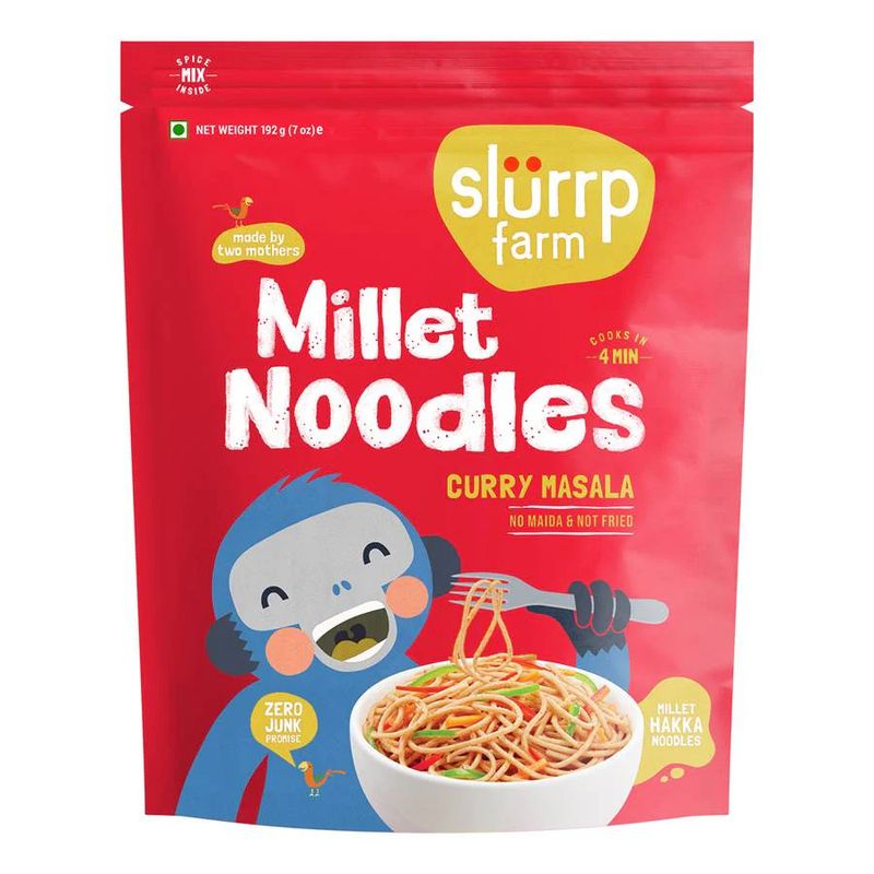 Slurrp Farm Hakka Millet Noodles in Curry Masala Flavour 129gm