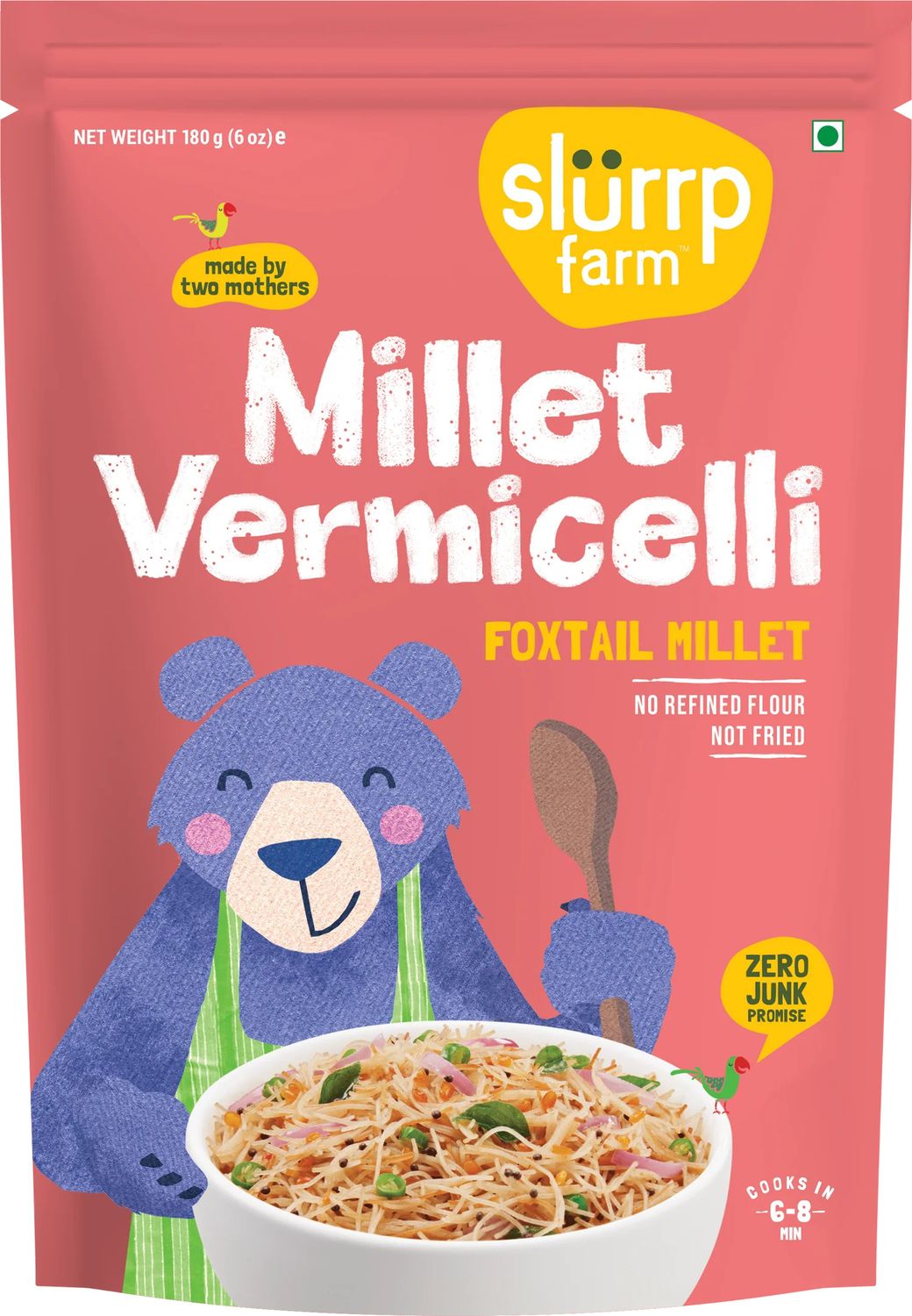 SLURRP FARM Foxtail Millet Vermicelli, (Semiya) No Maida,Not Fried 180gm