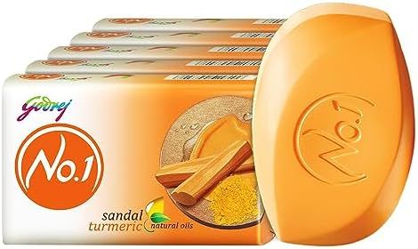 Godrej No.1 Soap, Sandal Turmeric - 100g (Pack of 5)
