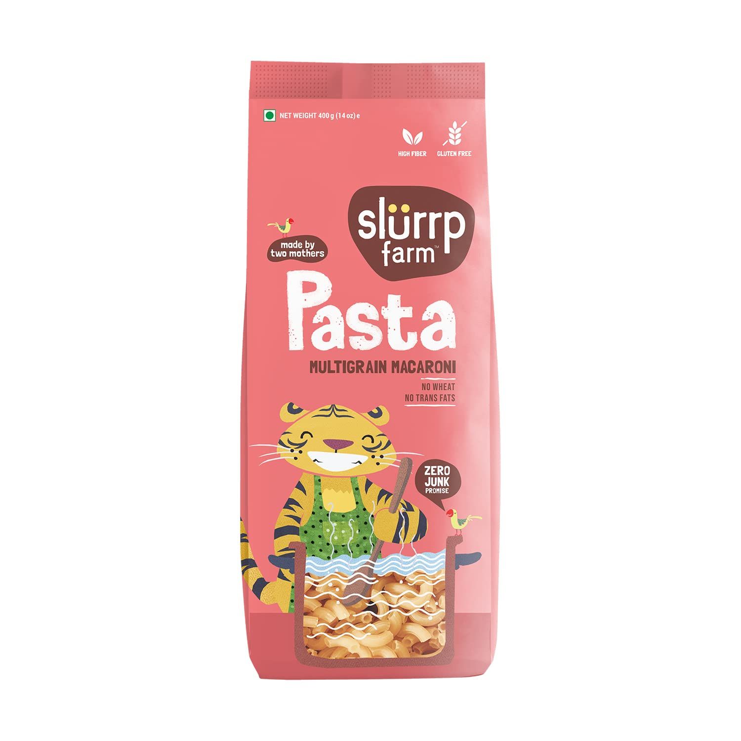 Slurrp Farm Macaroni Pasta | Gluten Free &amp; Multigrain  Healthy made Brown Rice 400gm