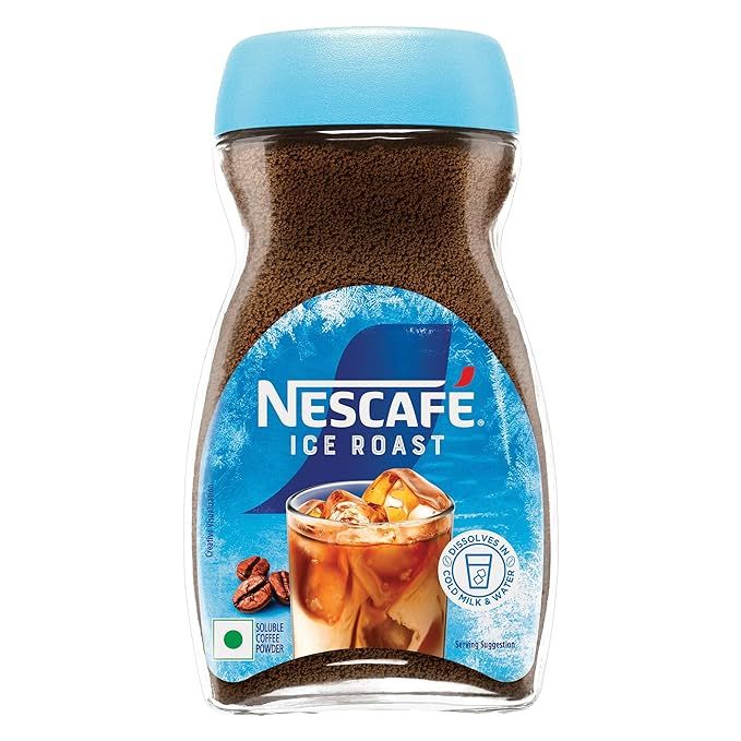 Nescafe Ice Roast, Instant Coffee Powder, Easily Dissolves in Cold Milk &amp; Water - 90g