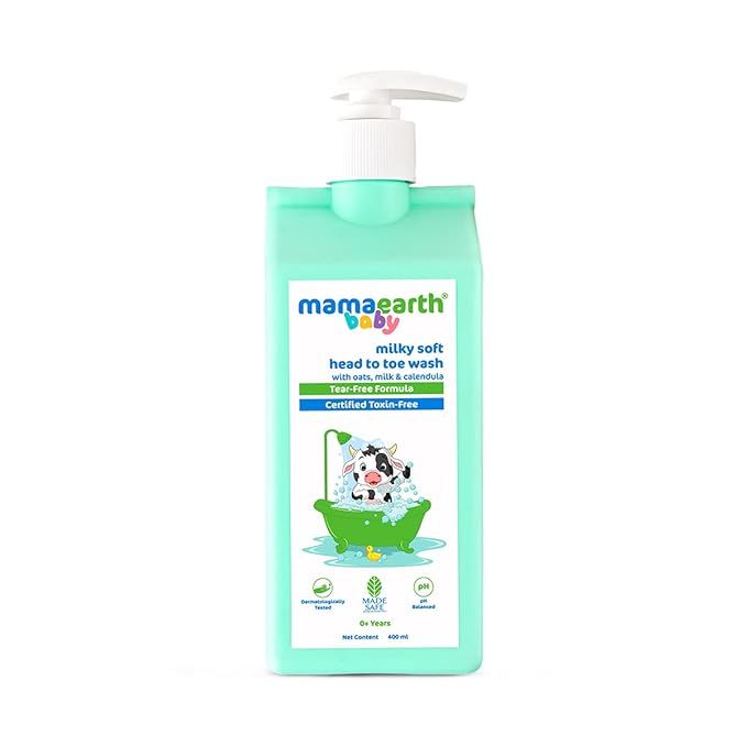 Mamaearth Milky Soft Head to Toe Wash With Oats-Milk-Calendula for Babies 400ml (499)