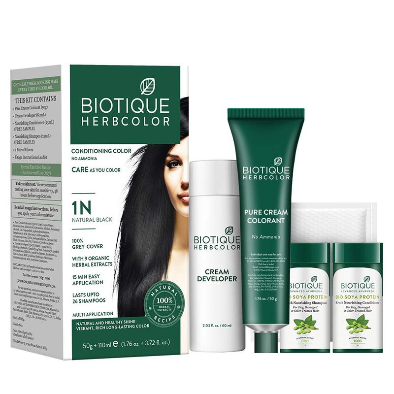 Biotique Bio Herbcolor 1N Natural Black 50g + 110ml