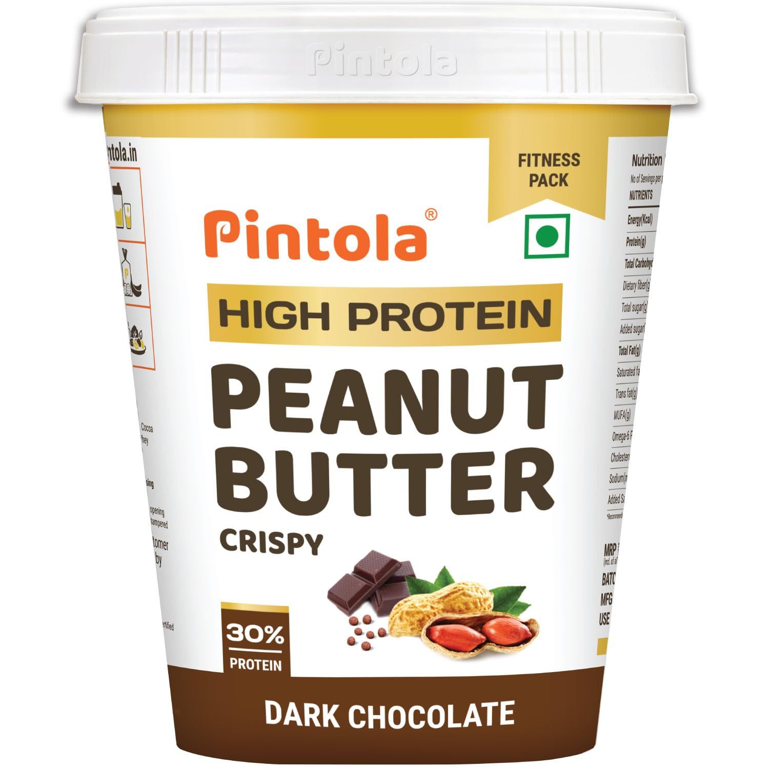 Pintola Crispy High Protein Peanut Butter Dark Chocolate (1Kg)