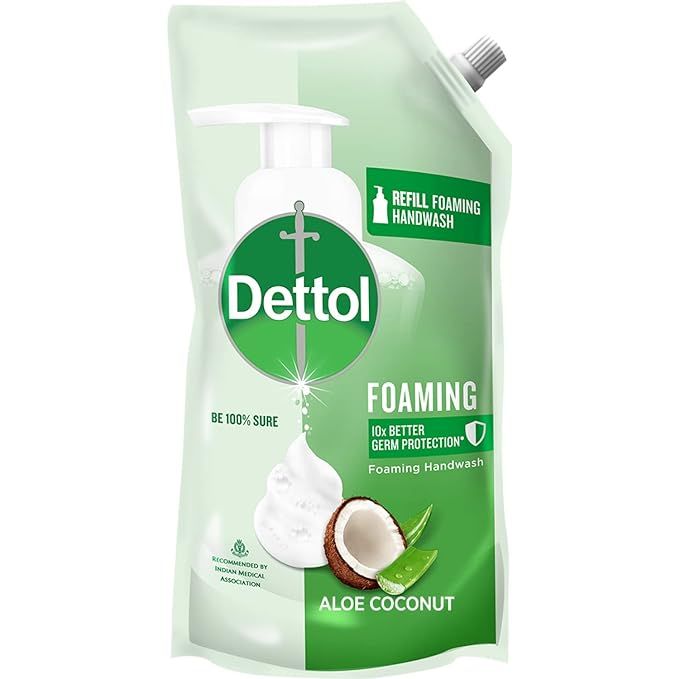 Dettol Foaming Handwash Refill 700ml, Aloe Coconut Rich Foam, Moisturizing Hand Wash