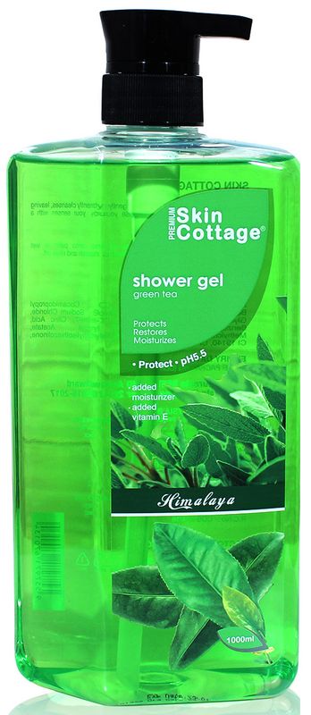 Skin Cottage Shower Gel, Green Tea - 1LTR