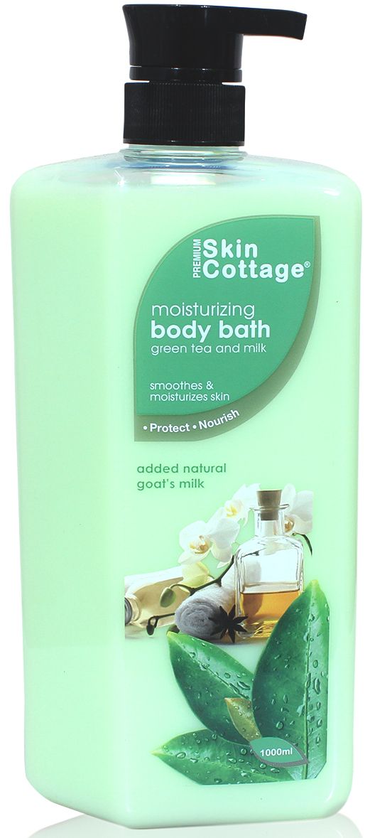 Skin Cottage Green Tea and Milk, Moisturising Body Wash - 1LTR