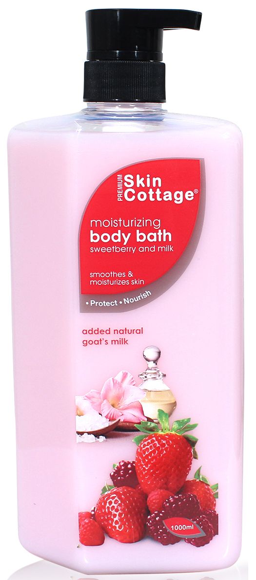 Skin Cottage Sweetberry &amp; Milk, Moisturizing Body Wash - 1LTR