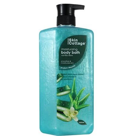 Skin Cottage Vanilla Aloe, Moisturizing Body Wash - 1LTR