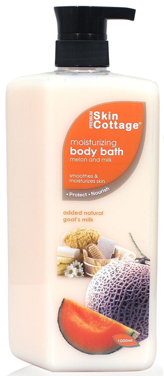 Skin Cottage Melon &amp; Milk, Moisturizing Body Wash - 1LTR