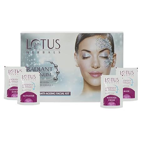 Lotus Herbals Radiant Platinum Facial Kit - Single Use (380)