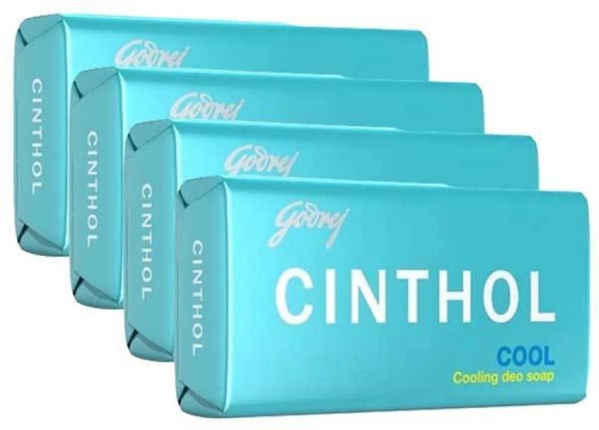 Cinthol Cool Soap (Blue) - 100g (Pack of 4)