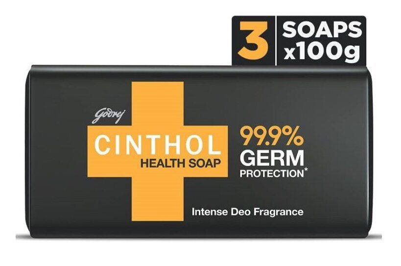 Cinthol Health Soap (Black) - 100g (Pack of 3)