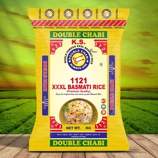 Double Chabi 1121 Basmati Rice, For Biryani - 1Kg