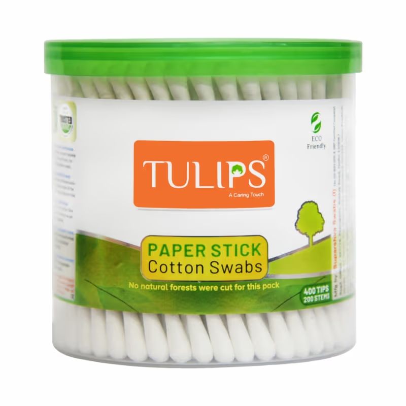 Tulips Cotton Ear Buds - Pack of 200 Stems