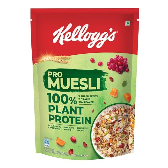 Kelloggs Plant Protein, Pro Muesli - 500g (380)