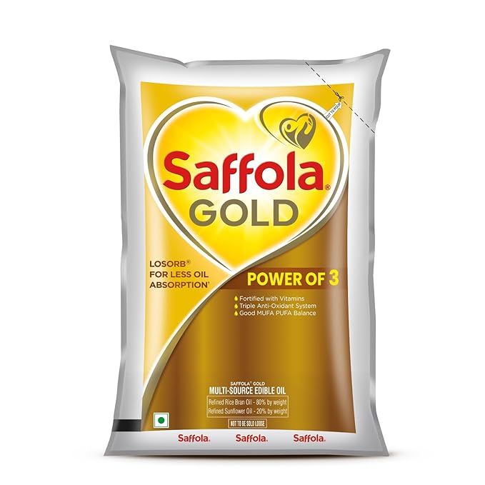 Saffola Gold, Pro Healthy Lifestyle Edible Oil - 1LTR Pouch