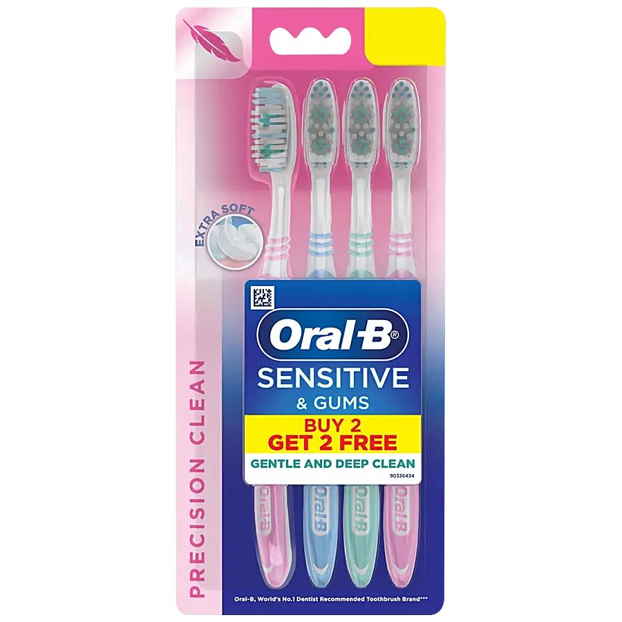 Oral-B Sensitive Toothbrush With Extra Soft Bristles - (Pack Of 4 Pcs) (150)