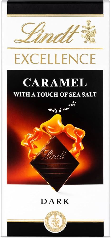 Lindt Excellence Caramel With A Touch Sea Salt Dark Chocolate Bar 100gm