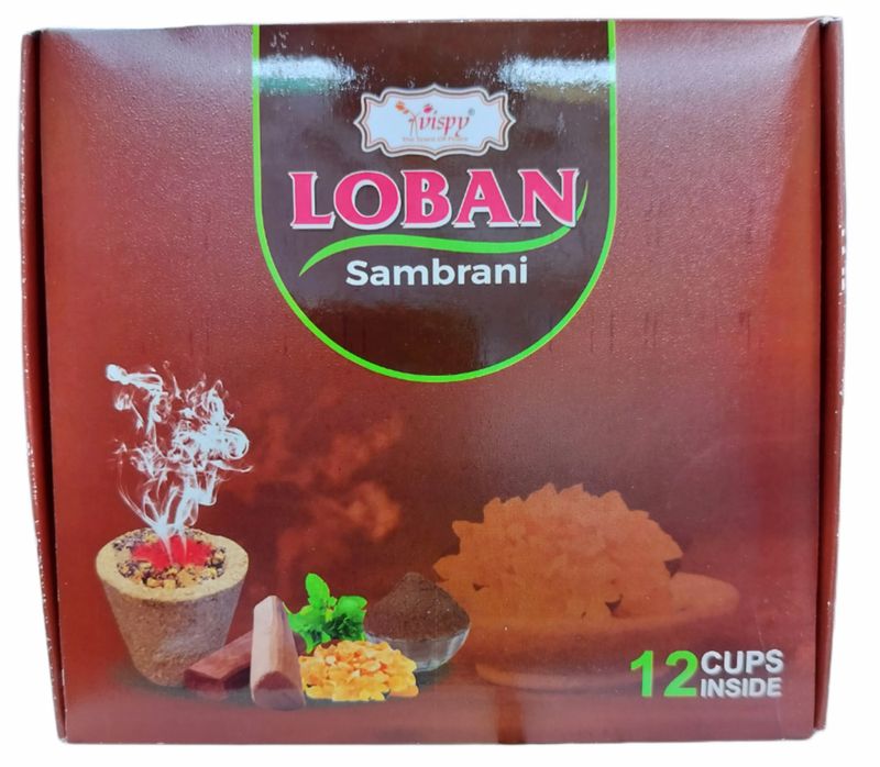 Vispy Loban Sambrani Cup - (Pack of 12 Cups)