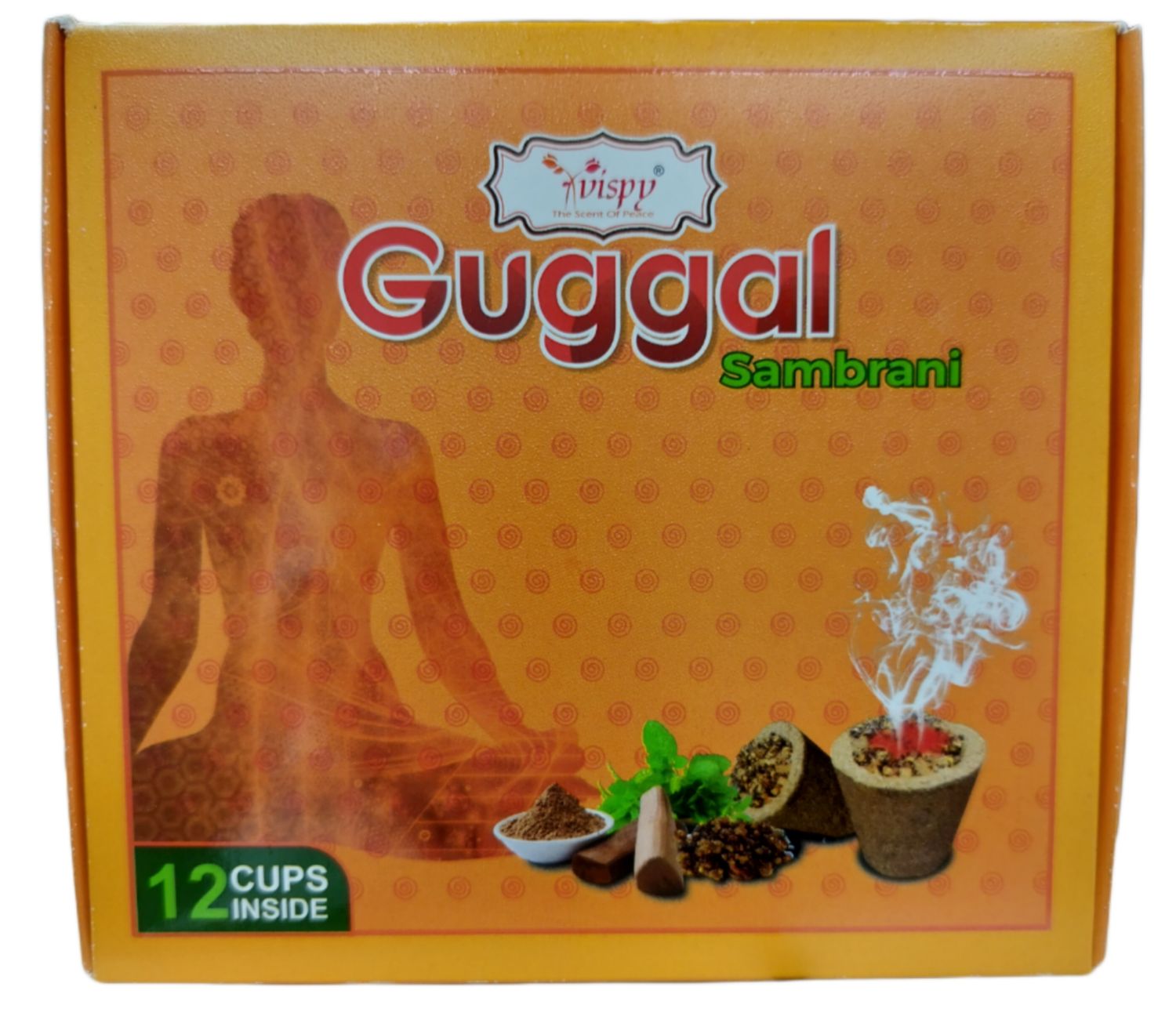 Vispy Guggal Sambrani Cups - (Pack Of 12 Cups)