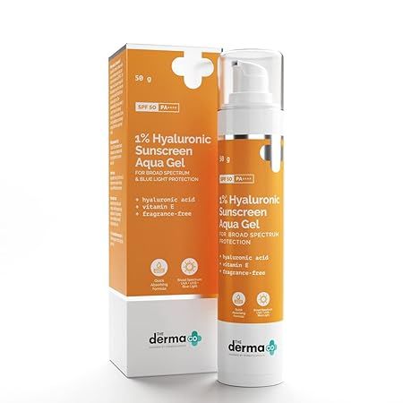 The Derma Co 1% Hyaluronic Sunscreen Aqua Gel With SPF 50 PA++++ - 50g (499)