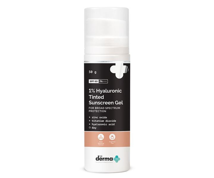 The Derma Co 1% Hyaluronic Tinted Sunscreen Gel With SPF 60 PA++++ - 50g (699)