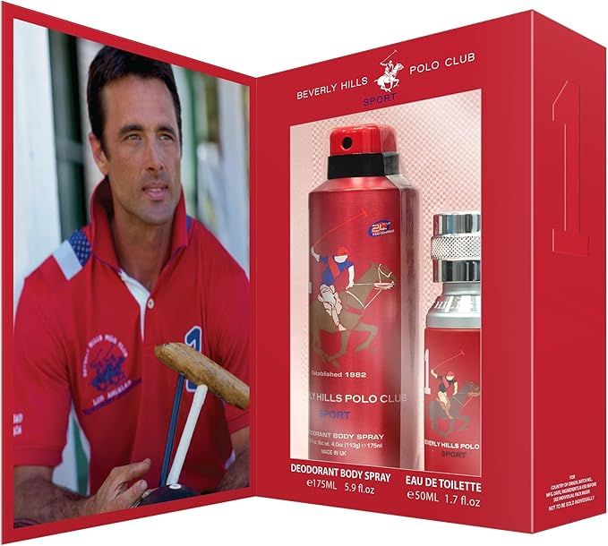 Beverly Hills Polo Club Sport Gift Set for Men, EDT-50ml &amp; DEO-175ml