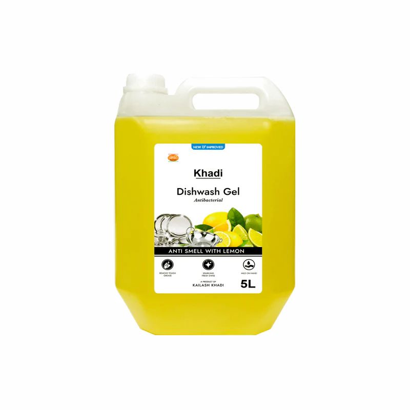 Khadi Dishwash Gel (Lemon Flavour) - 5LTR